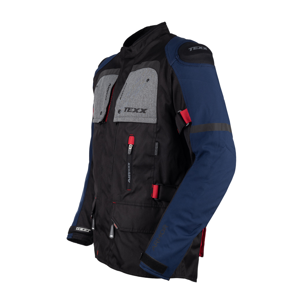 Jaqueta Texx Armor Masc Pret Azul Verm Cinz M - Imagem 3