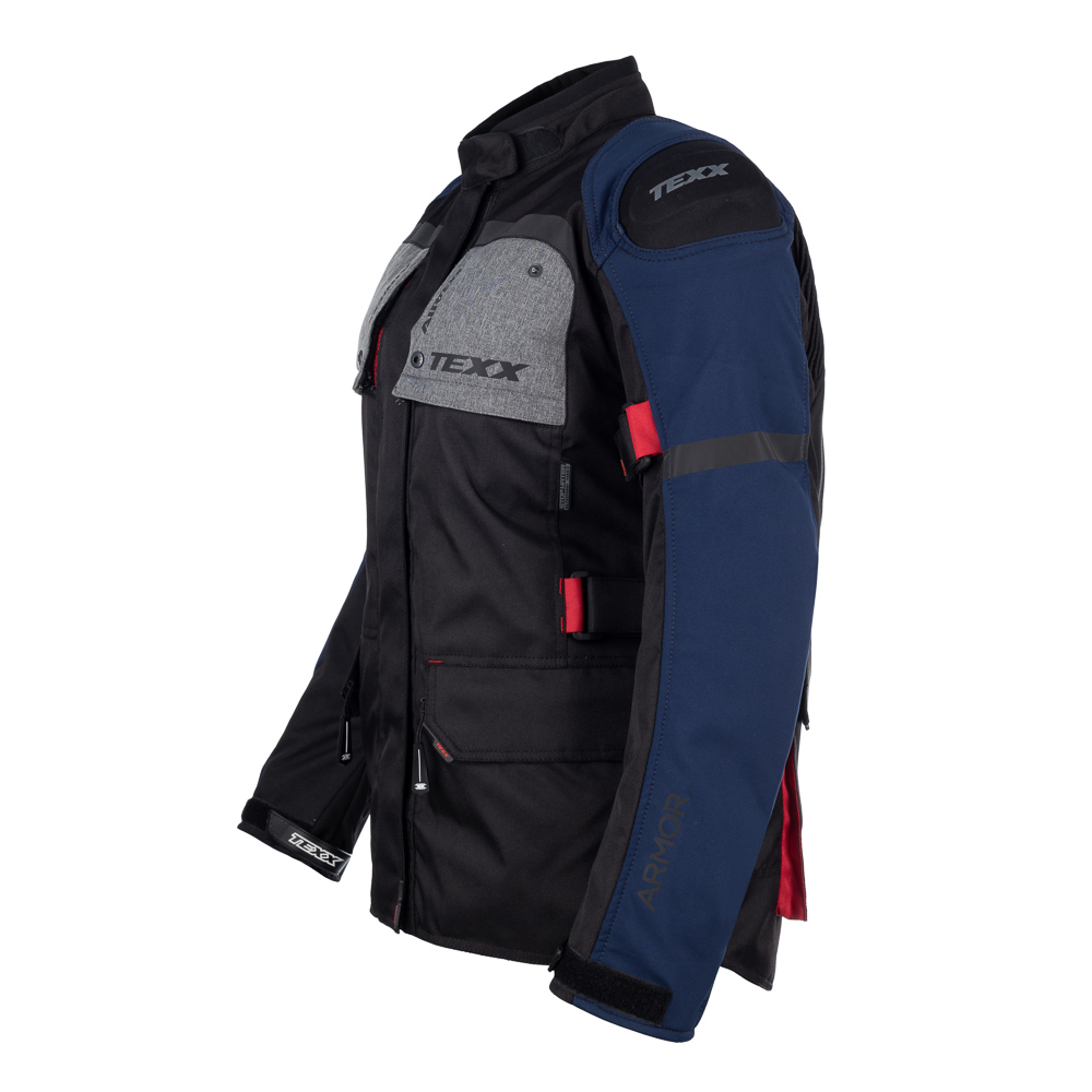 Jaqueta Texx Armor Ld Fem Pret Azul Verm Cinz Xxxxl 4xl - Imagem 3