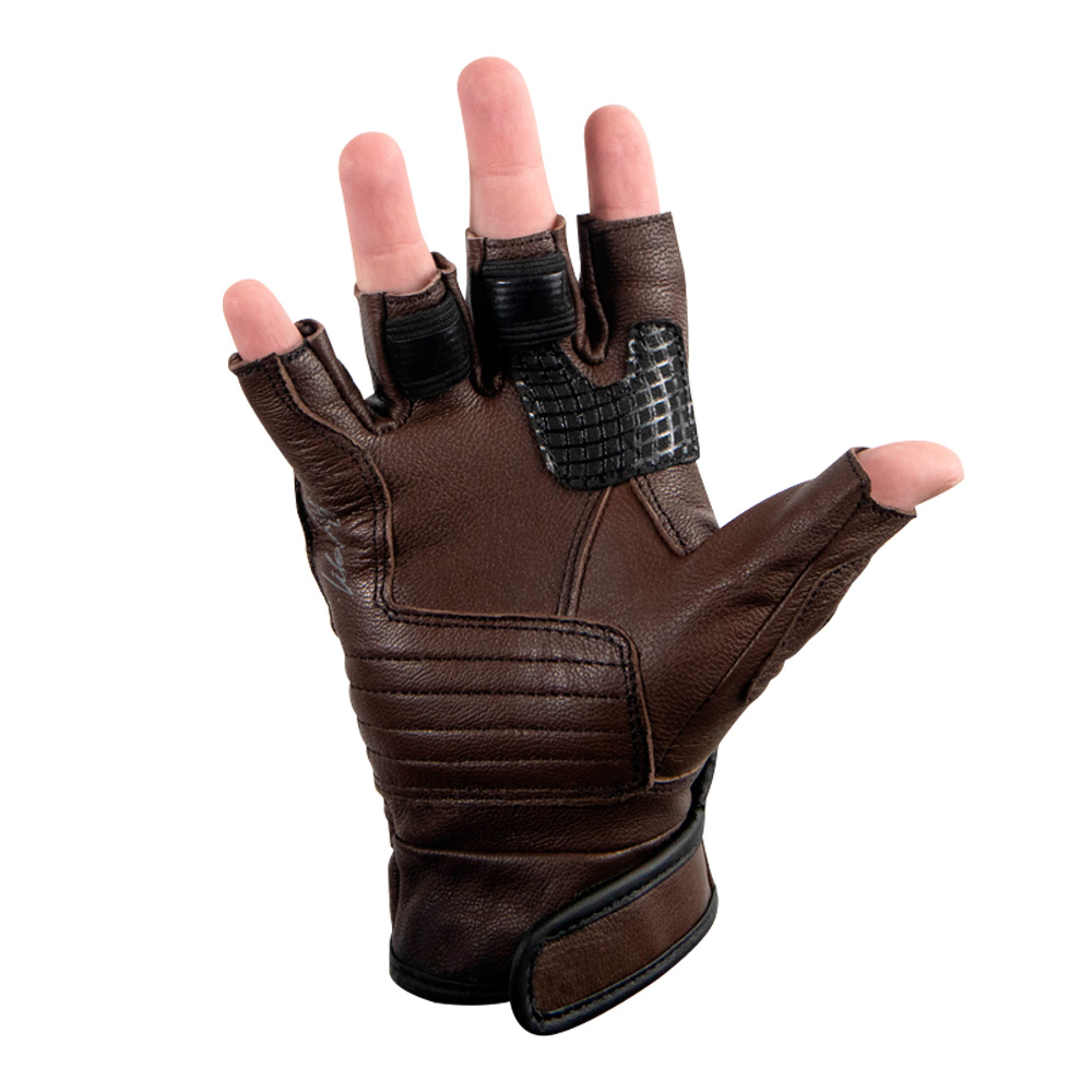Luvas Texx Liberty Meio Dedo Marrom M - Imagem 2