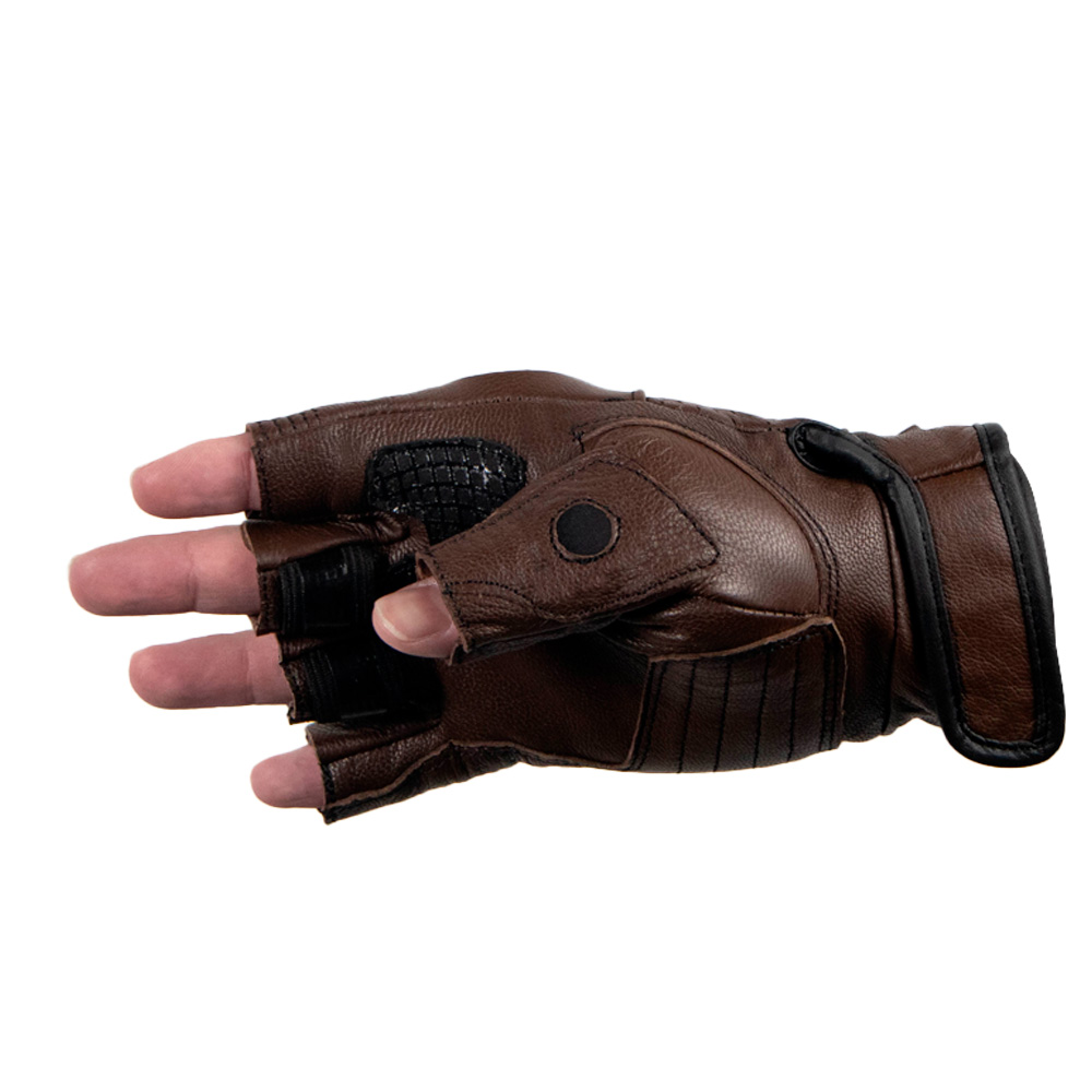 Luvas Texx Liberty Meio Dedo Marrom M - Imagem 3