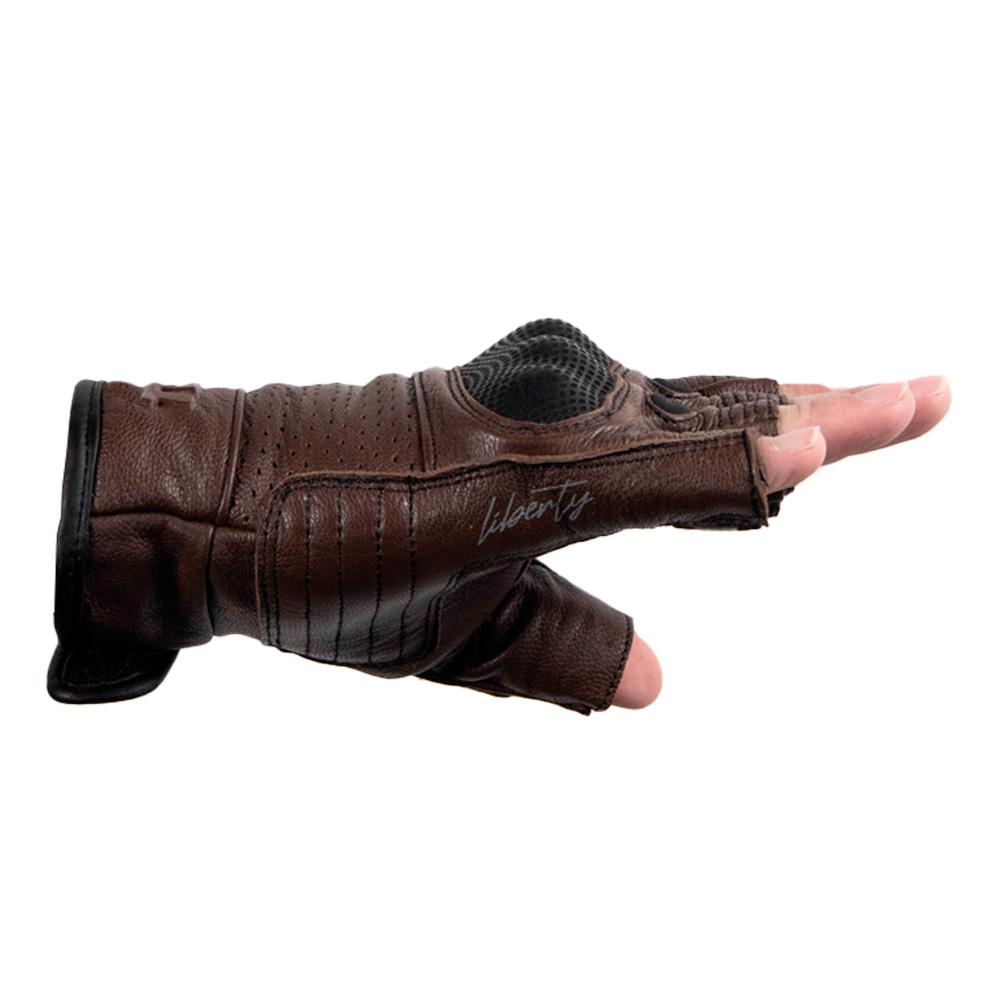 Luvas Texx Liberty Meio Dedo Marrom L - Imagem 5