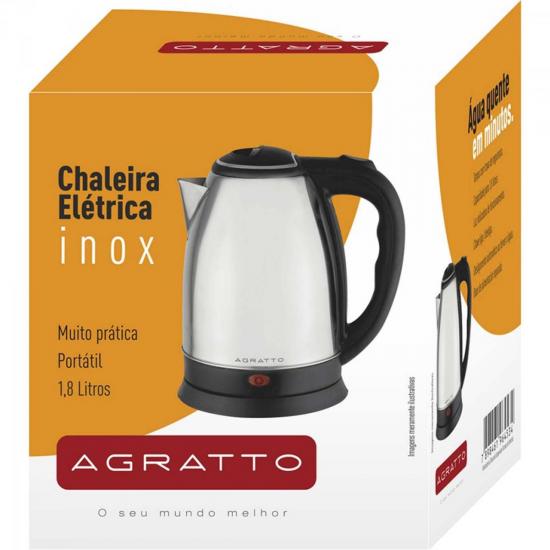 Chaleira Elétrica em Aço Inox 220V CE02 Prata AGRATTO - Imagem 3