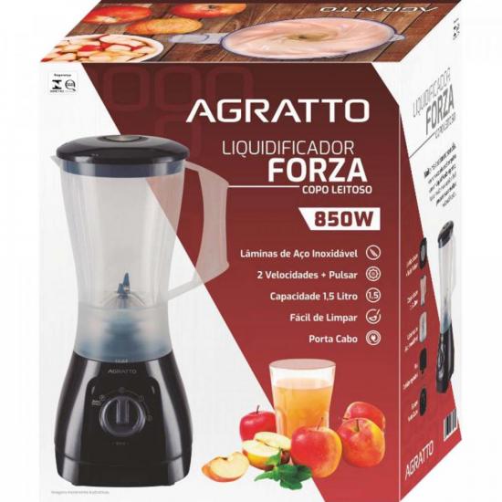 Liquidificador 850W 127V FORZA CRISTAL LQLF-01 Leitoso AGRATTO - Imagem 9