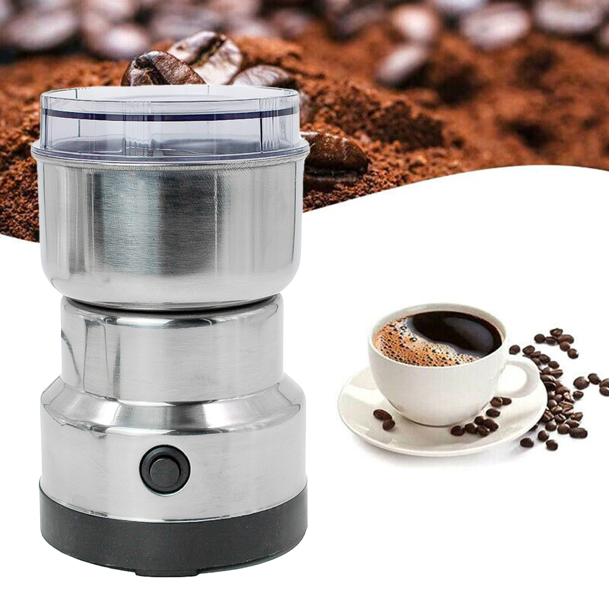 Moedor Triturador Eletrico Aço Inox Mini 200W Voltagem:220v - Imagem 2