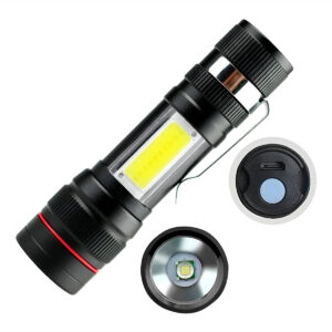 Mini Lanterna Recarregável Tática Luz Lateral Utilidade