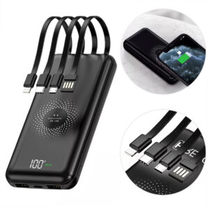 Carregador Portátil Sem Fio Indução Power Bank 10000mAh