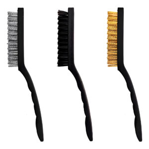 Kit Jogo 3 Escovas Limpeza Grelha Panela Rejunte Sujeira