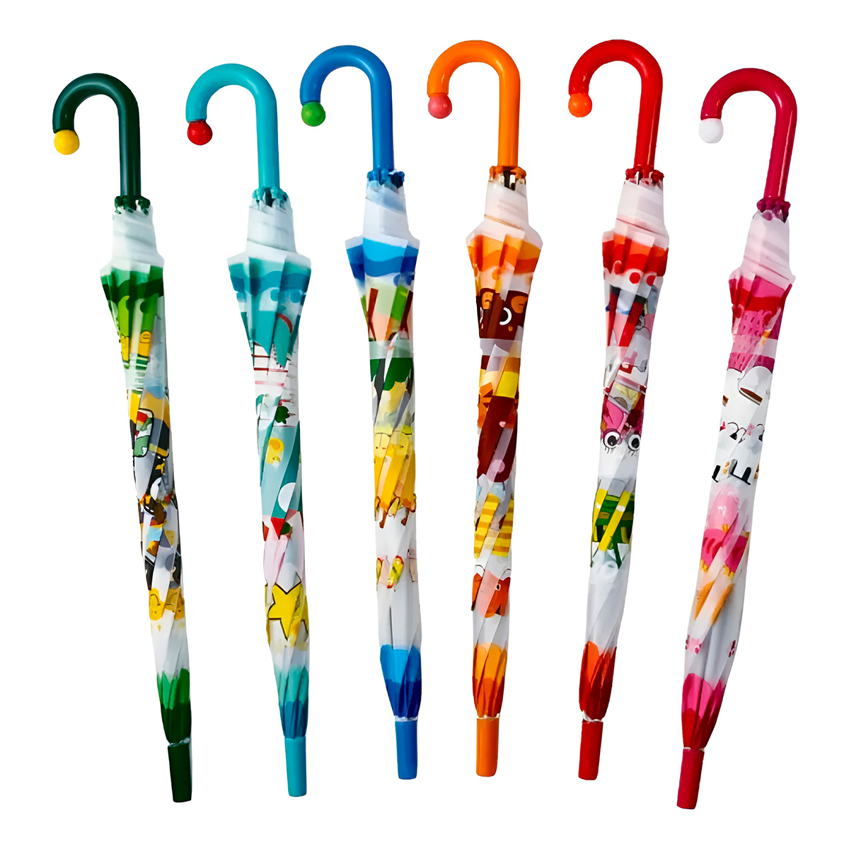 Guarda Chuva Colorido Automático Infantil ProteçãoCor:Verde - Imagem 2