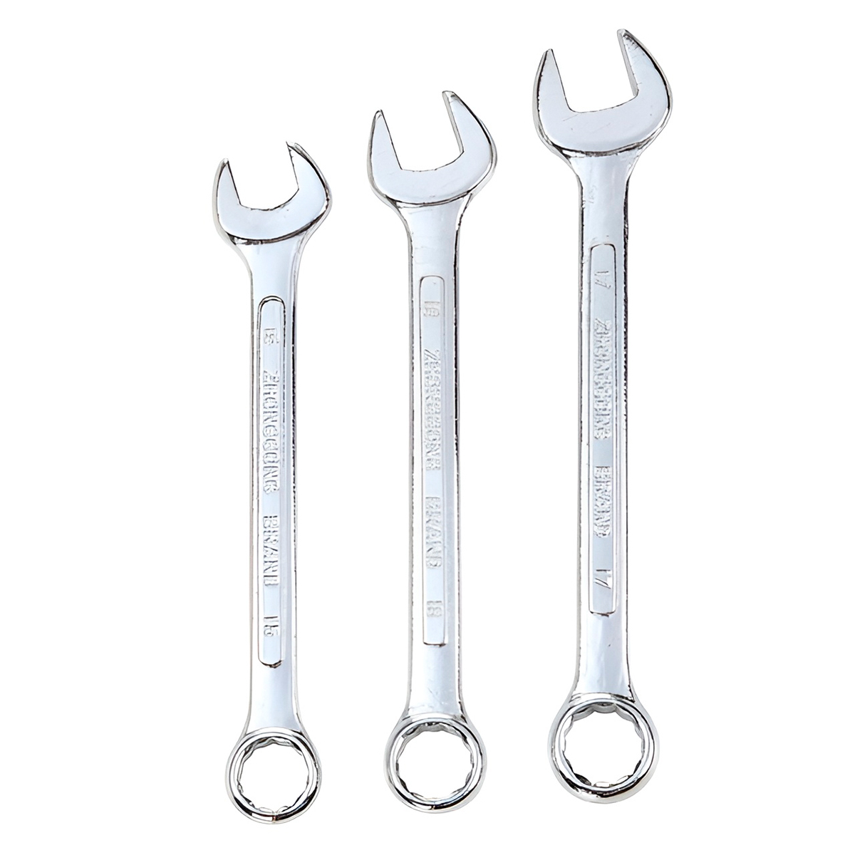 Jogo de Chave Combinada 3 Peças Aço Inox Ferramentas