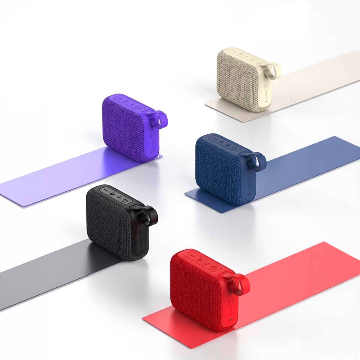 Caixinha de Som Bluetooth Portátil Resistente Cor:Vermelho