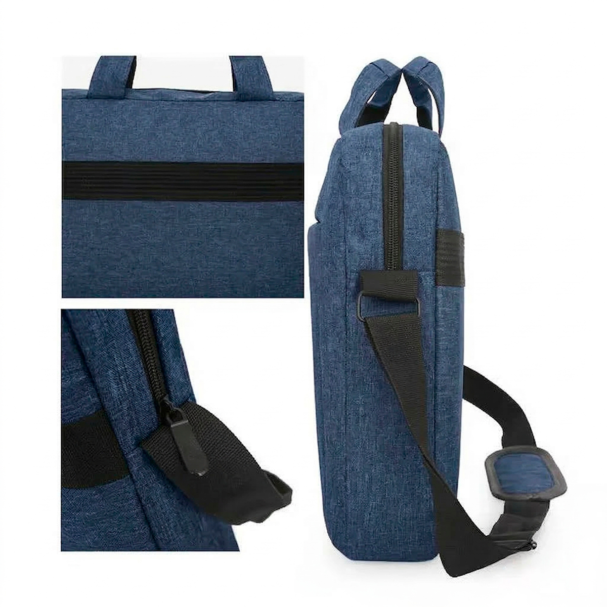 Bolsa Estojo Notebook Impermeável Azul Escuro Alça - Imagem 2