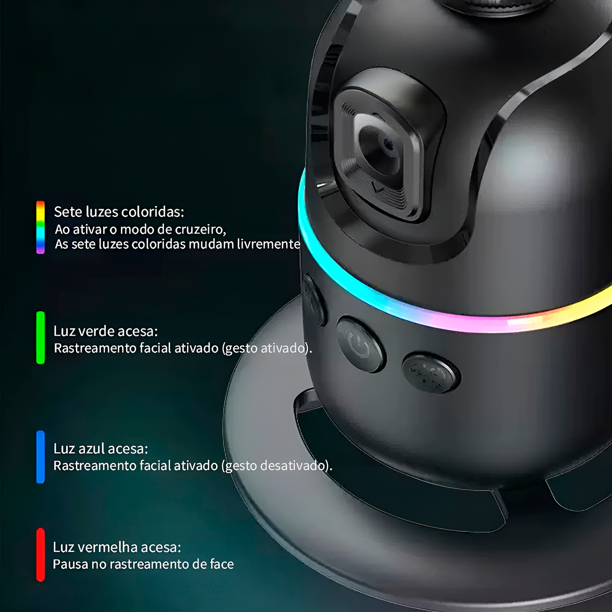 Suporte Inteligente Gimbal Reconhecimento Facial Filmagem - Imagem 2