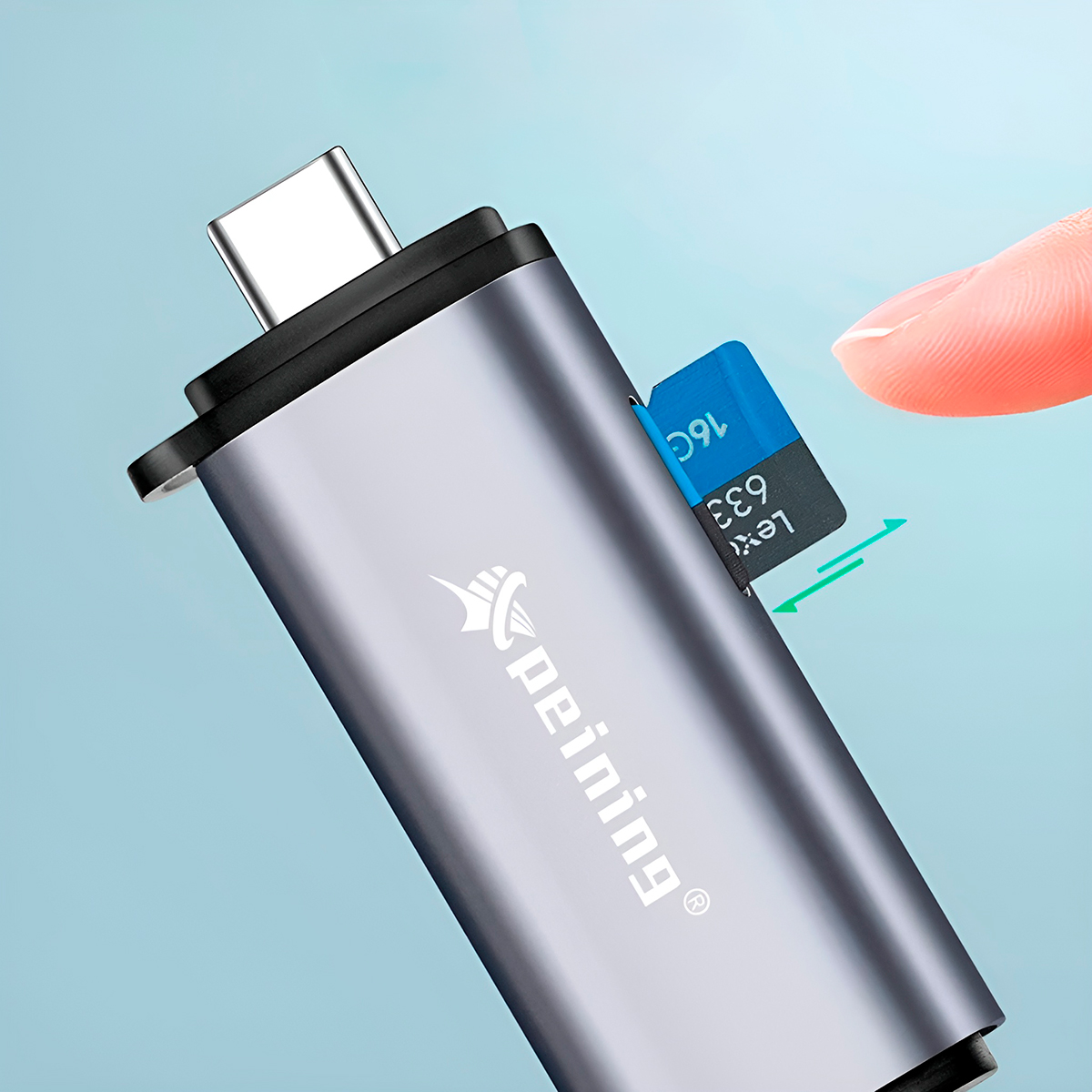 Adaptador USB A Leitor Cartão SD USB C Transmissão - Imagem 2
