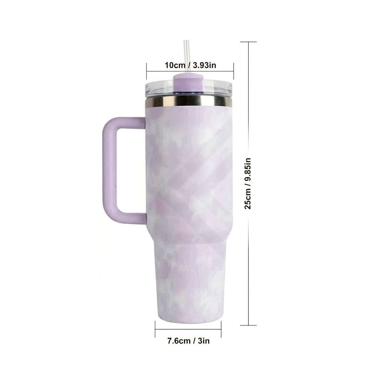 Copo Térmico Estilo Quencher Marmorizado 1200ml Cor:Azul - Imagem 2