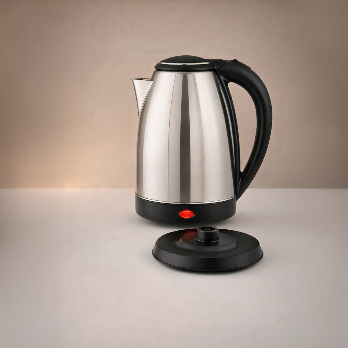 Chaleira Elétrica Aço Inox Jarra Bule 2L Portátil 110V Preto - Imagem 2