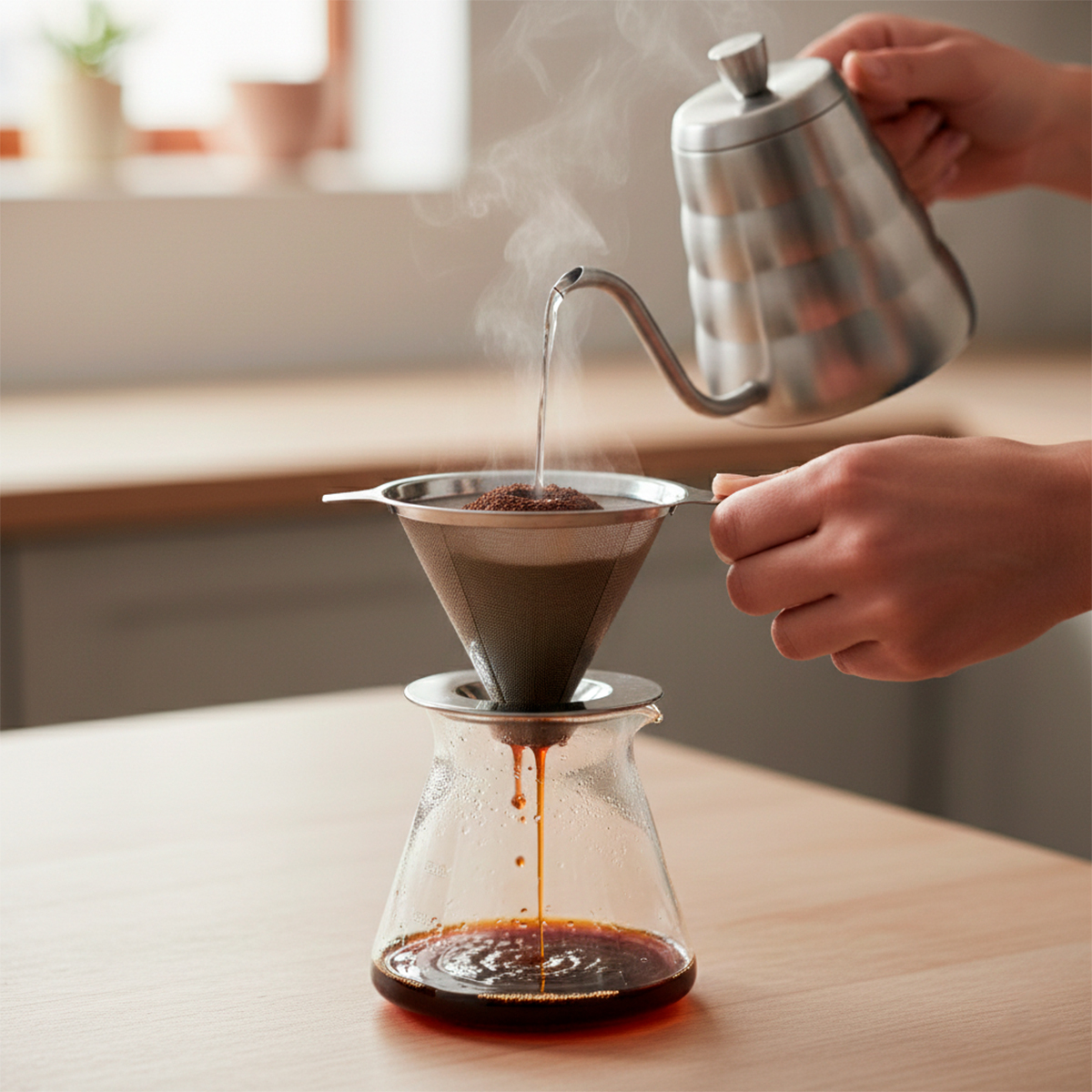 Filtro Coador Café Aço Inox Reutilizável Ecológico - Imagem 3
