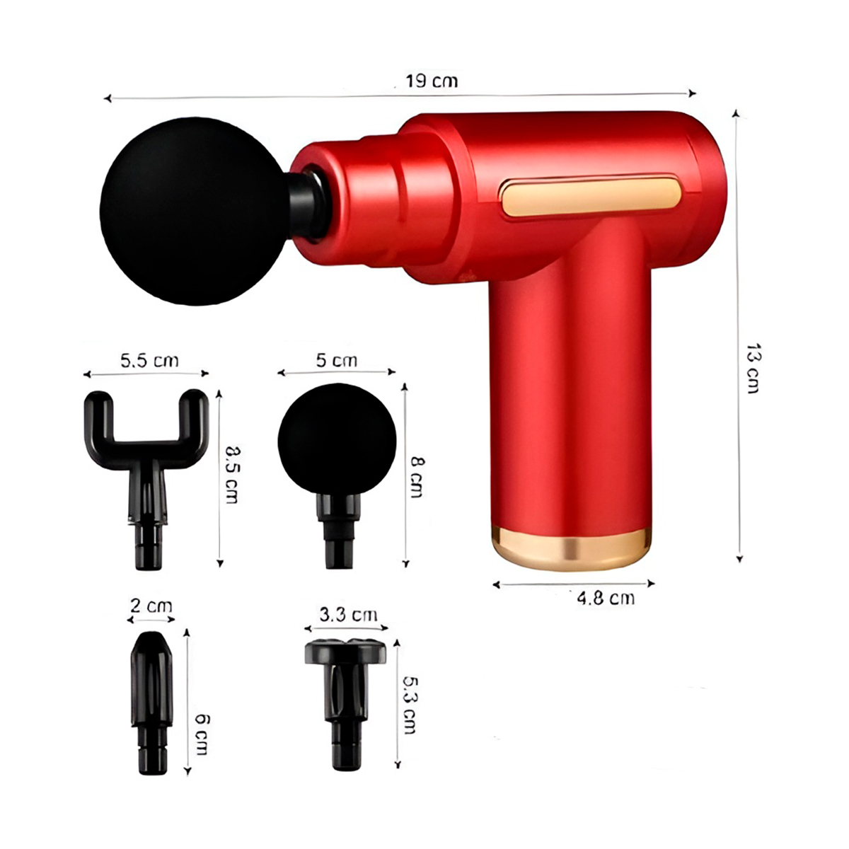 Pistola Massageadora Elétrico Fascial Muscular Relaxante - Imagem 3