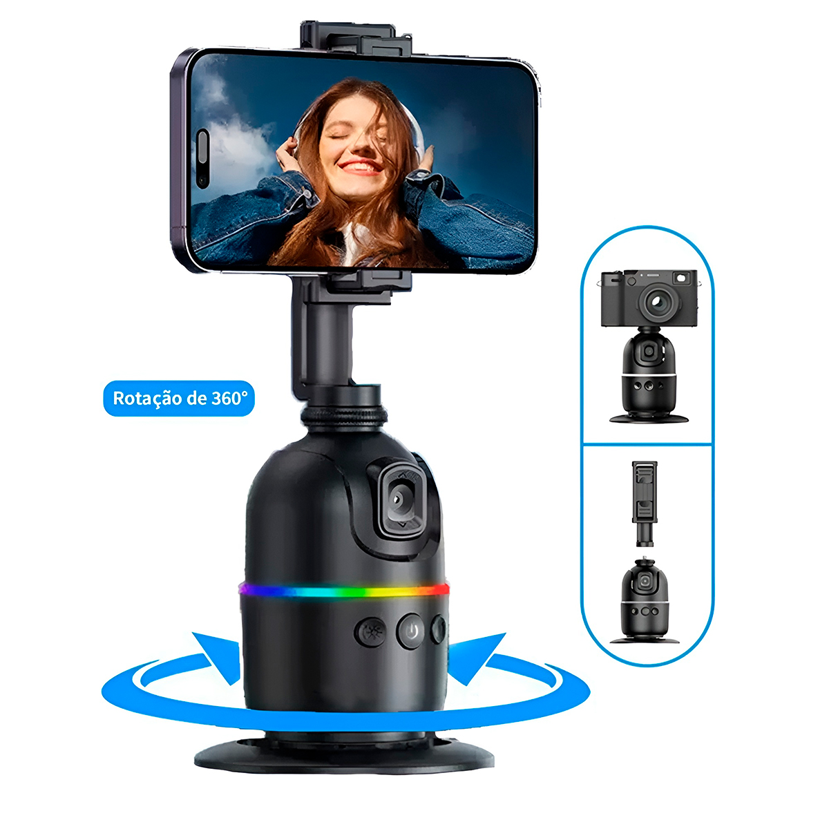 Suporte Inteligente Gimbal Reconhecimento Facial Filmagem - Imagem 4
