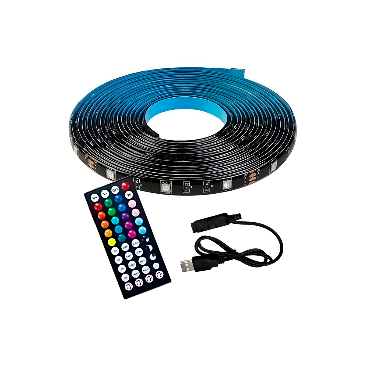 Fita LED Sensor de Som RGB Iluminação Televisão Controle - Imagem 4