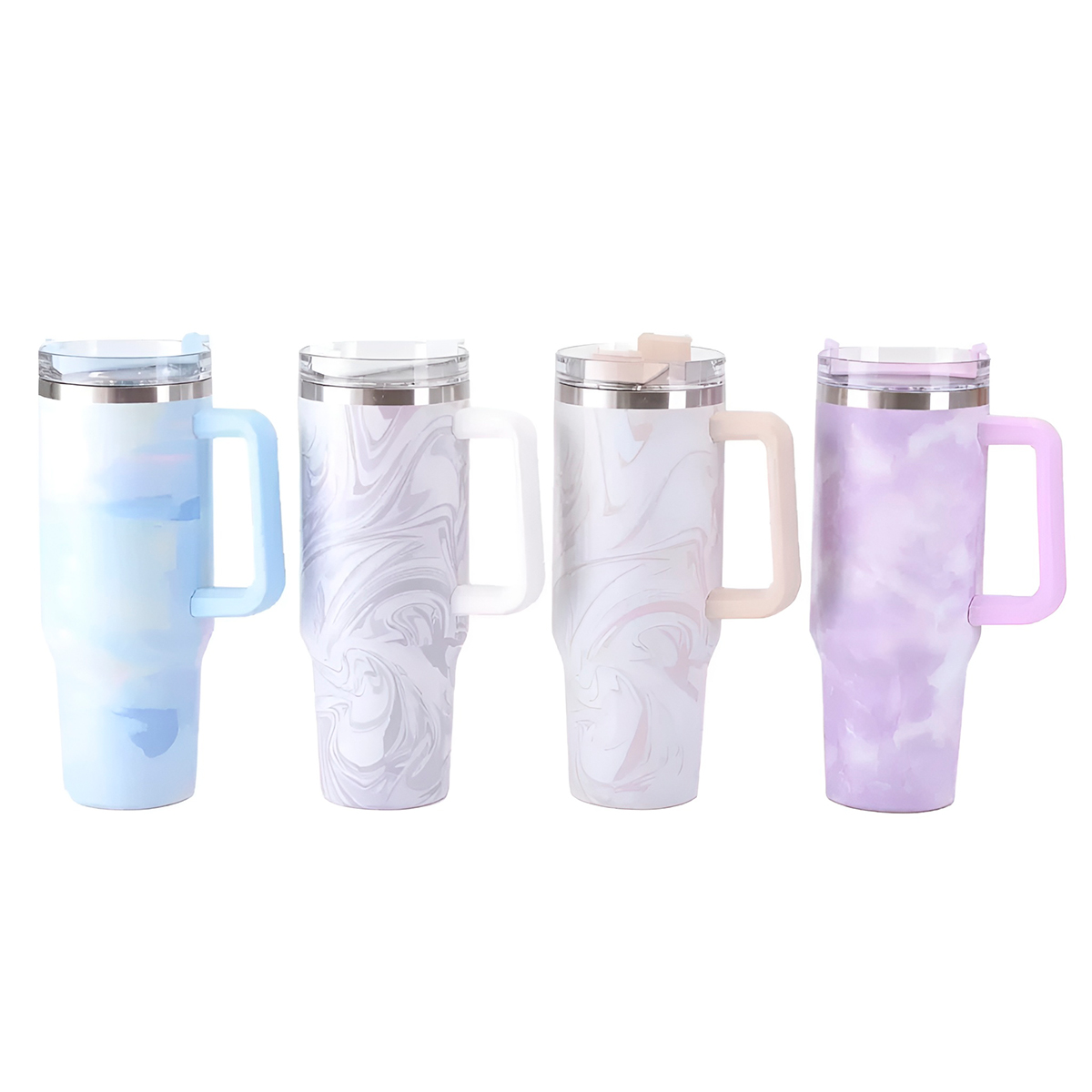 Copo Térmico Estilo Quencher Marmorizado 1200ml Cor:Verde - Imagem 3