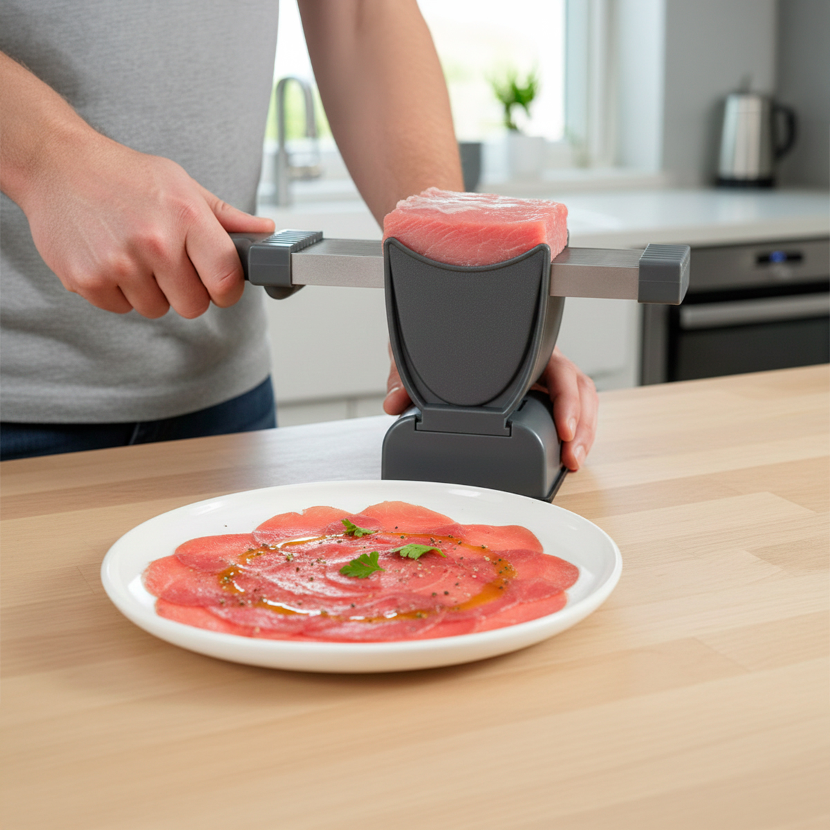 Cortador Fatiador Carne Multifuncional Utensílio Cozinha - Imagem 4