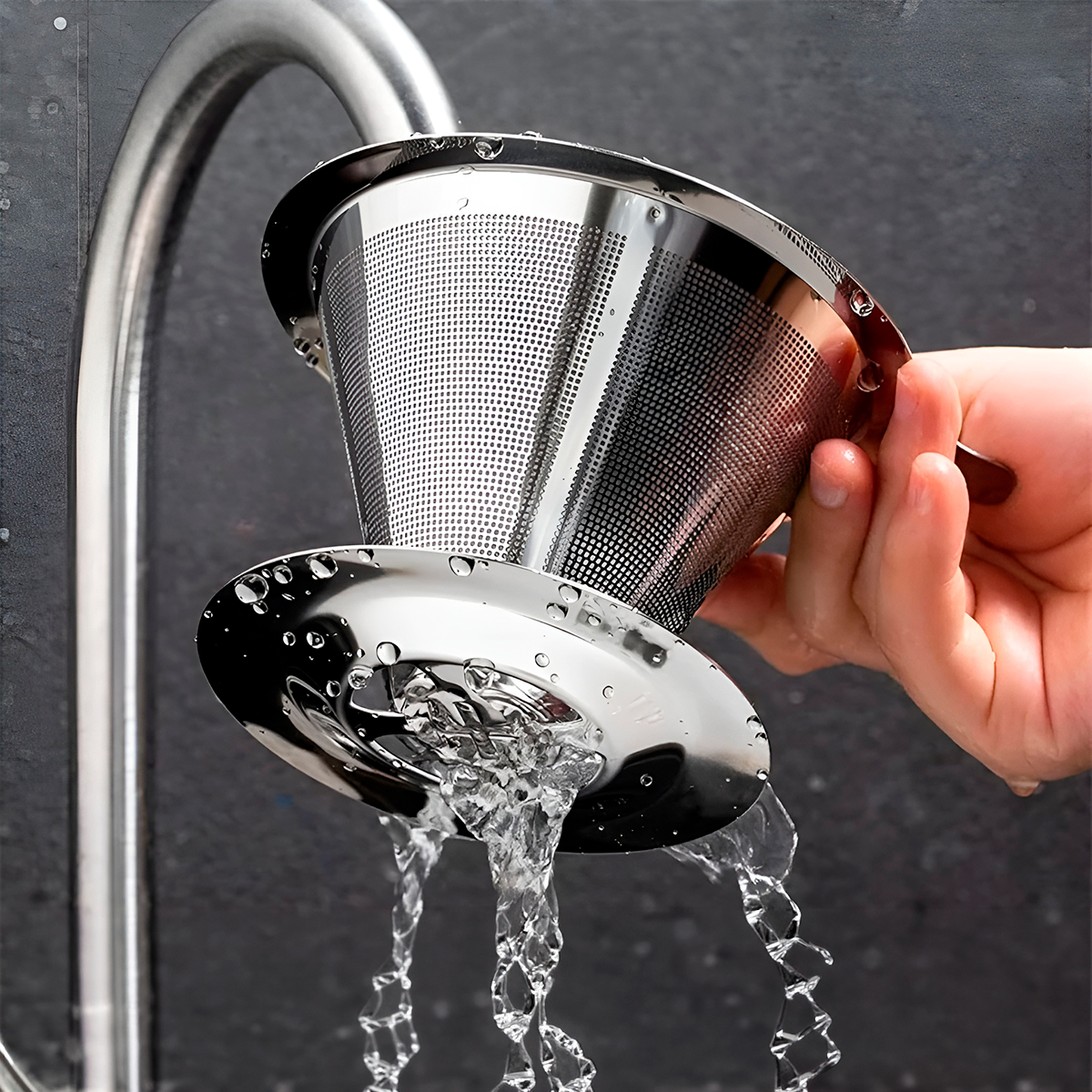 Filtro Coador Café Aço Inox Reutilizável Ecológico - Imagem 4