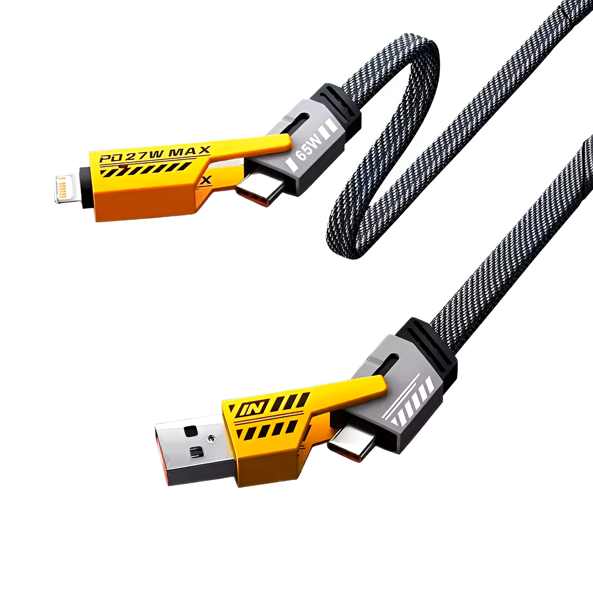 Cabo Carregador 4 em 1 USB C Lightning 1 Metro Informática - Imagem 4