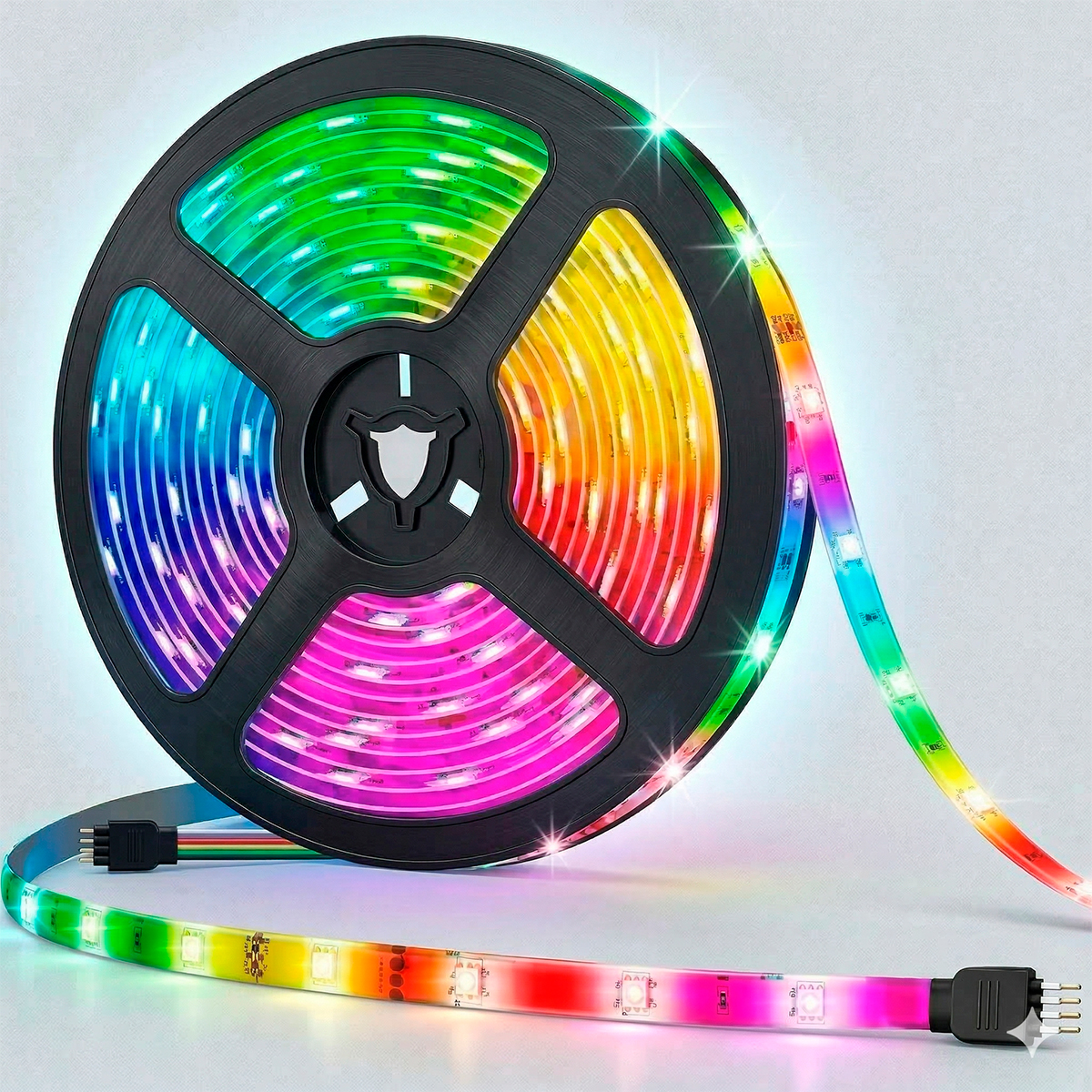 Fita LED Sensor de Som RGB Iluminação Televisão Controle - Imagem 5
