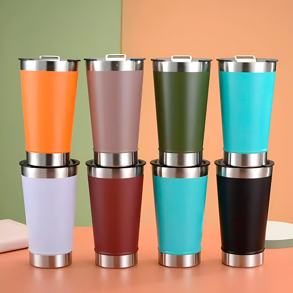 Copo Térmico Cerveja Café Aço Inox 473ml Abridor Cor:Branco - Imagem 6
