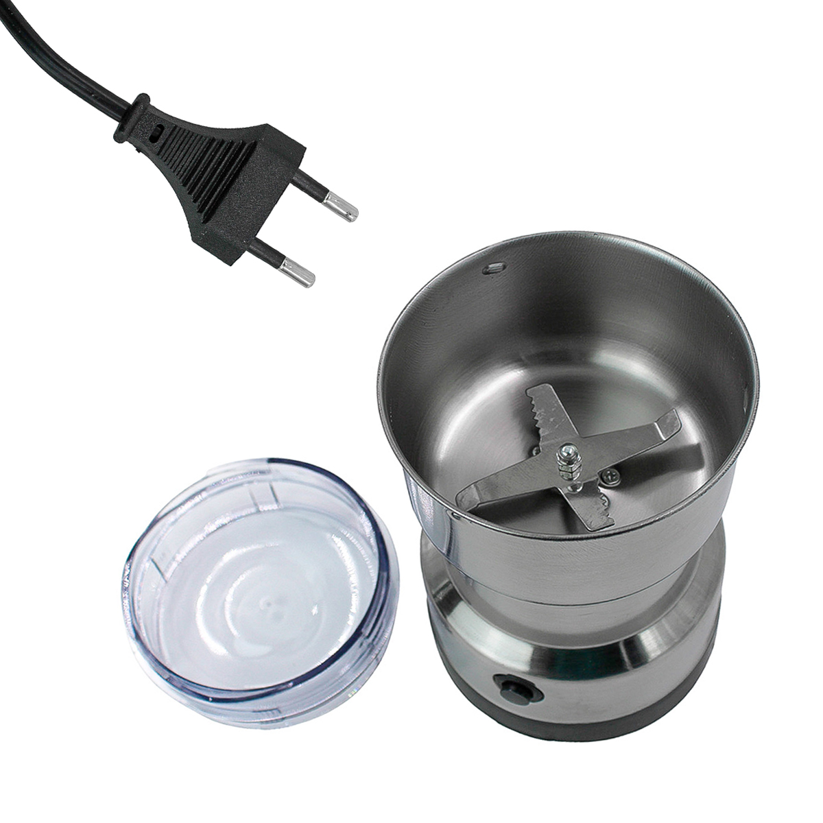 Moedor Triturador De Cafe Eletr Aço Inox Mini 200W Volt 110v - Imagem 6