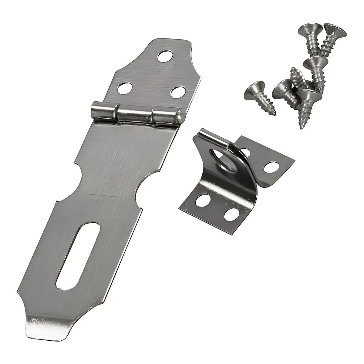 Dobradiça Porta Cadeado Trinco Aço Inox Ferramenta - Imagem 5
