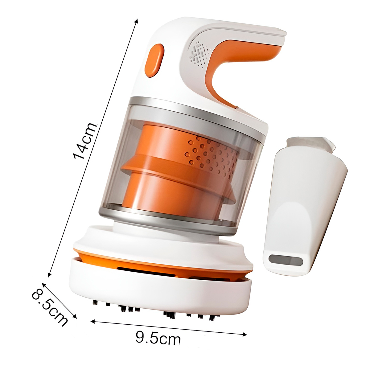 Mini Aspirador Portátil de Mão Recarregável Mesa Sofá Cor:Laranja - Imagem 6