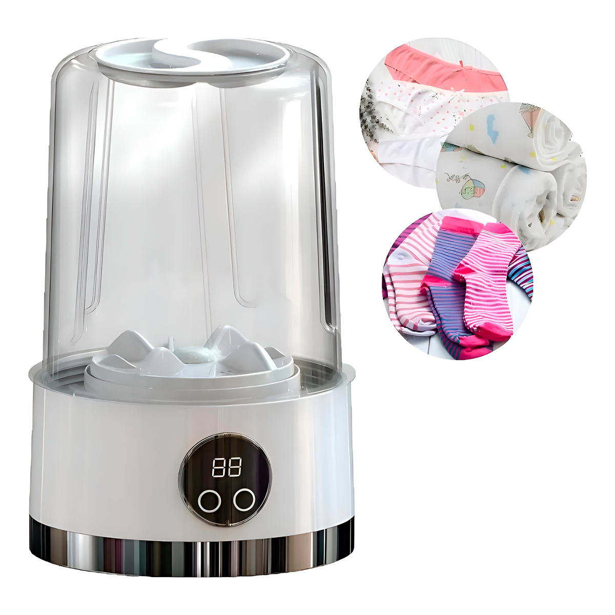 Mini Máquina de Lavar Portátil Meias Roupas Íntimas - Imagem 6