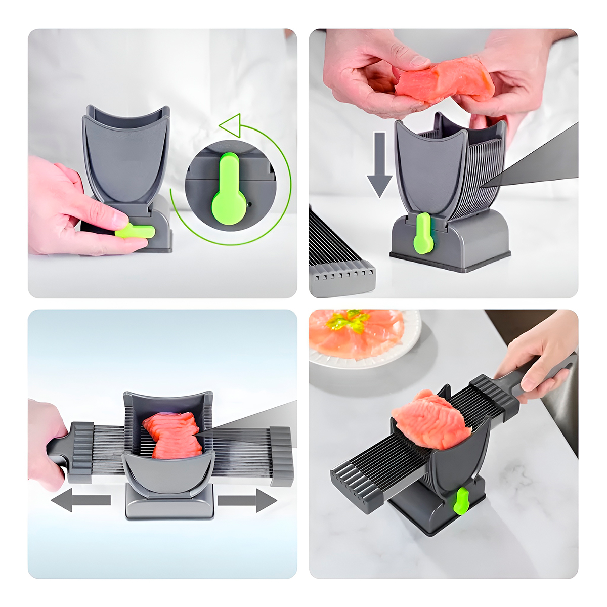 Cortador Fatiador Carne Multifuncional Utensílio Cozinha - Imagem 6