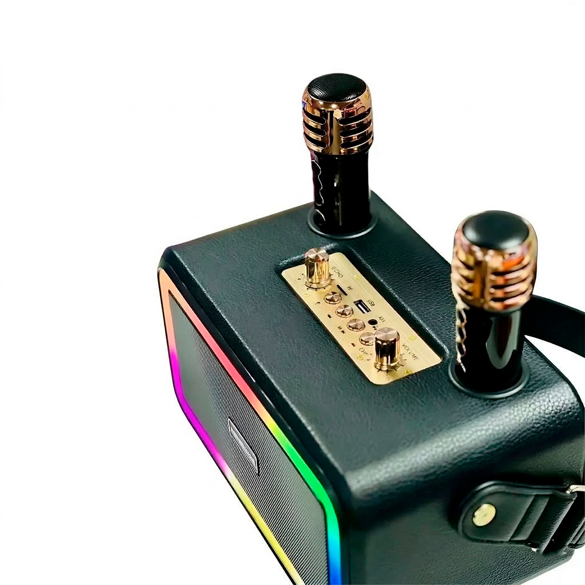 Caixa de Som Karaokê Microfone Áudio Bluetooth Potente - Imagem 6