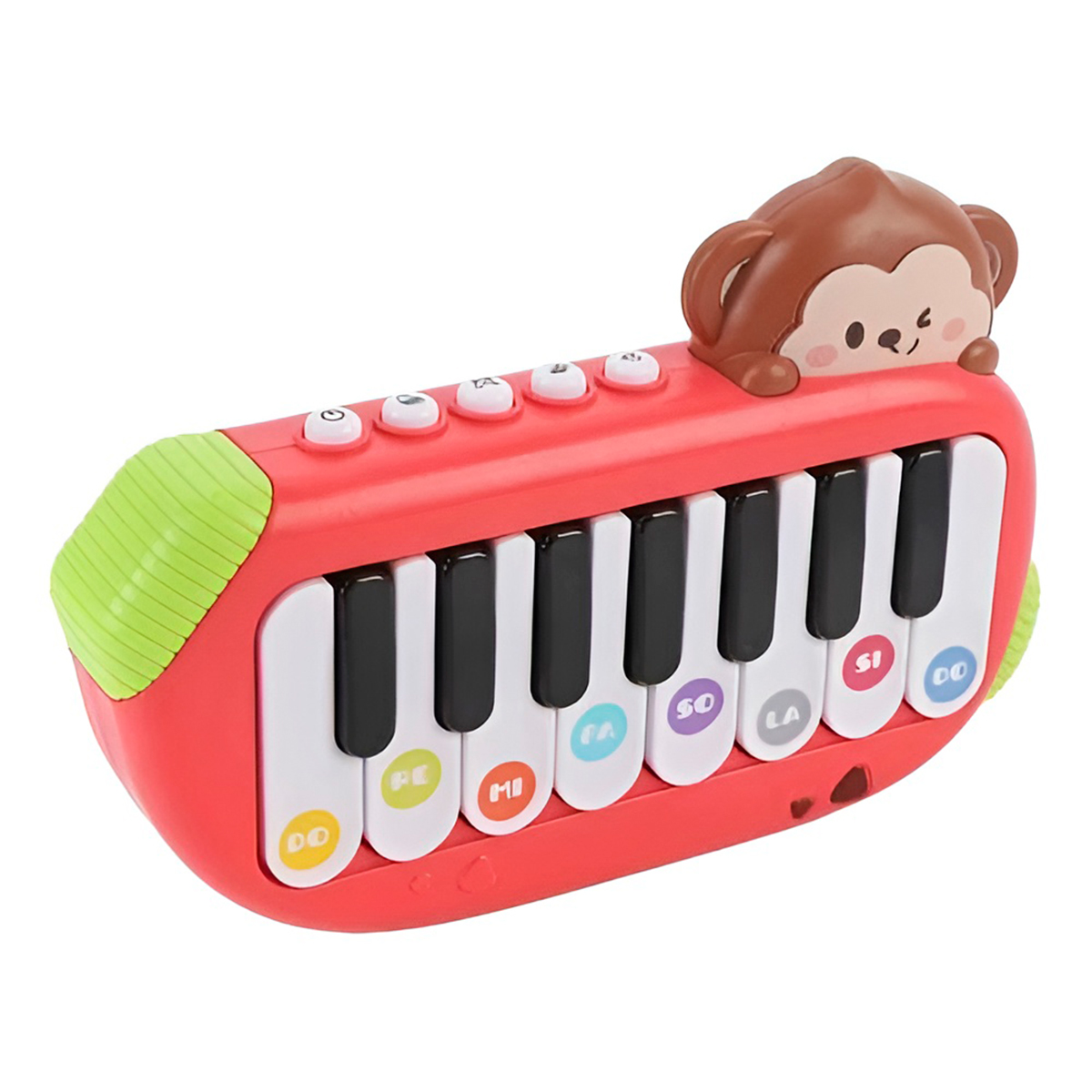 Mini Teclado Infantil Musical Macaquinho Interativo Amarelo - Imagem 7