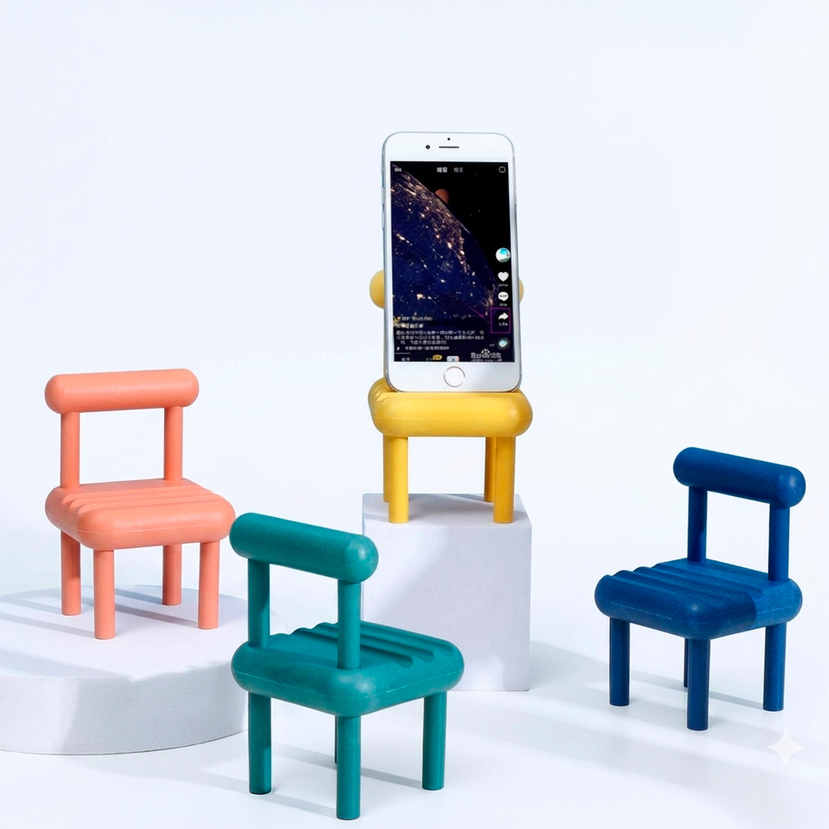 Suporte Mini Cadeira Divertido Cor:Azul - Imagem 2