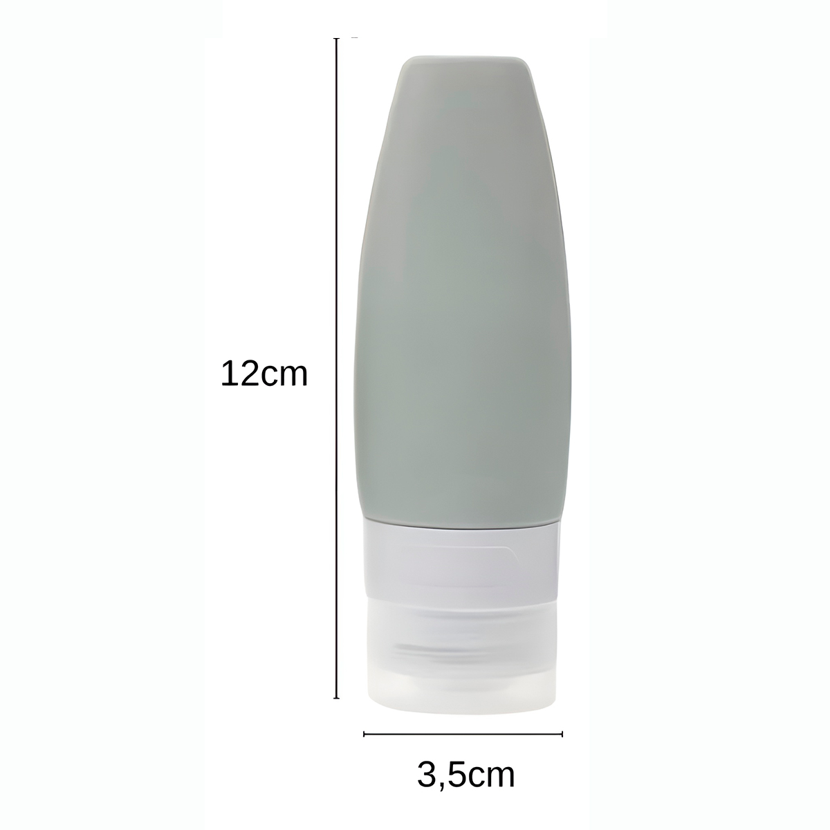 4 Potes Frascos Silicone Reutilizável Flexível Viagem - Imagem 2