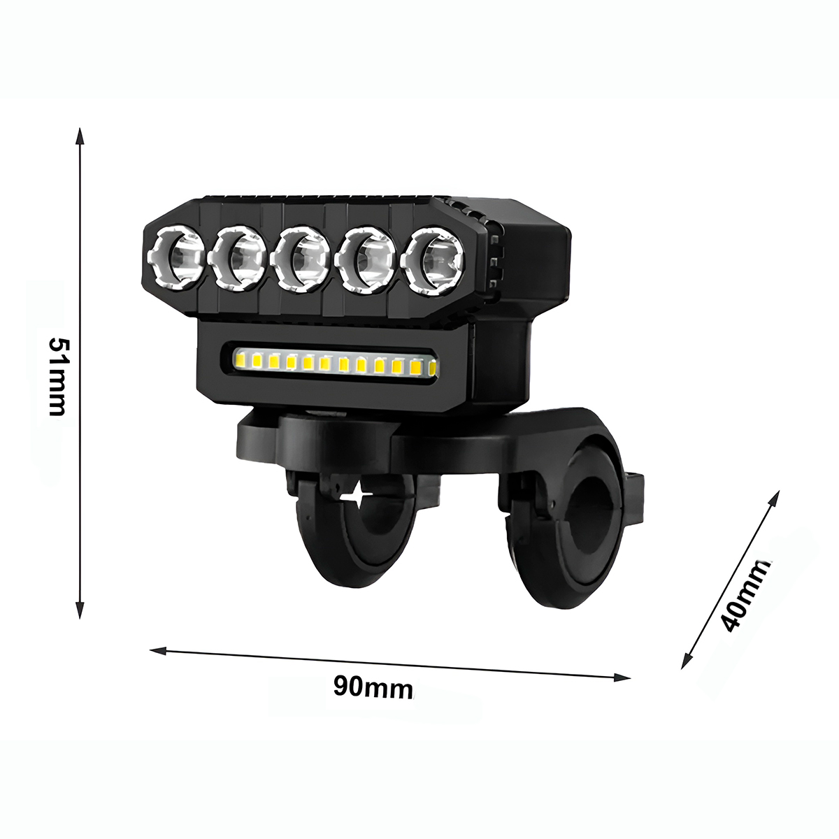Luz Dianteira Farol Bicicleta LED Sinalizador Iluminação - Imagem 3