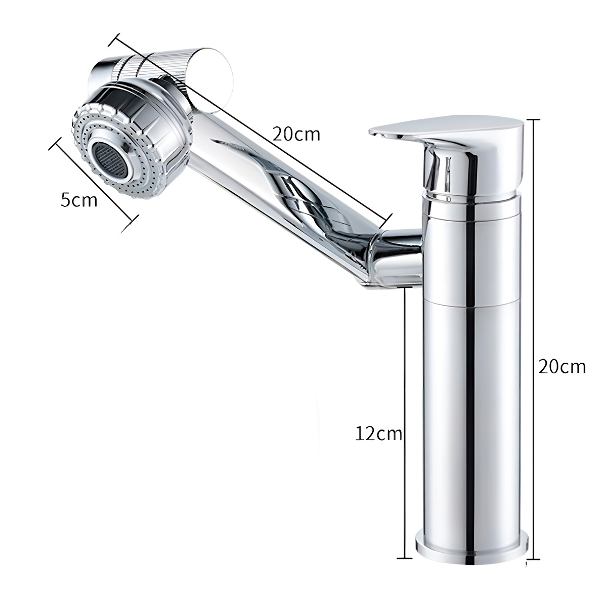 Torneira Banheiro Lavabo Monocomando Rotativa Fria Quente - Imagem 3
