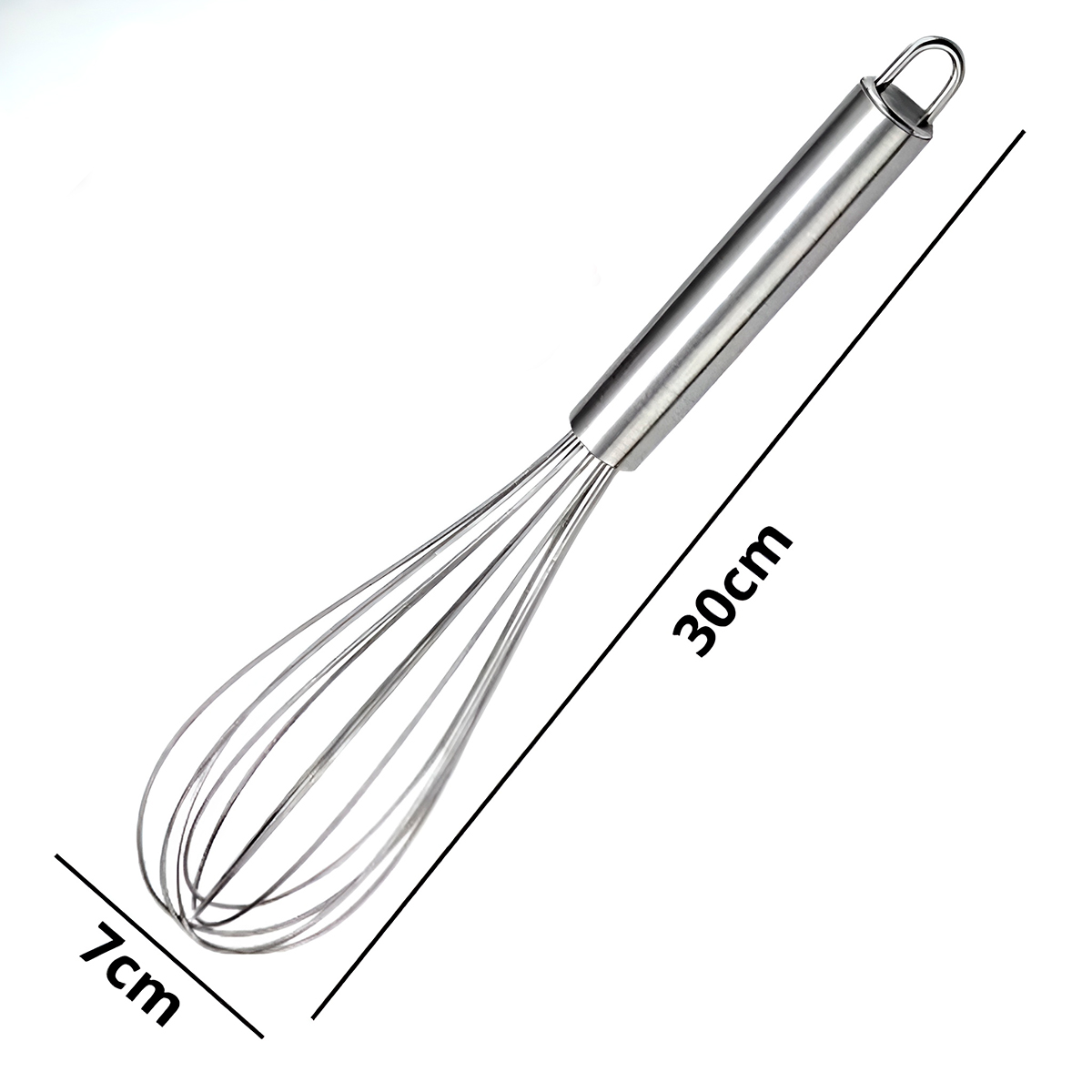 Batedor Fouet Utensílio Cozinha Ovos Massas Aço Inox - Imagem 4