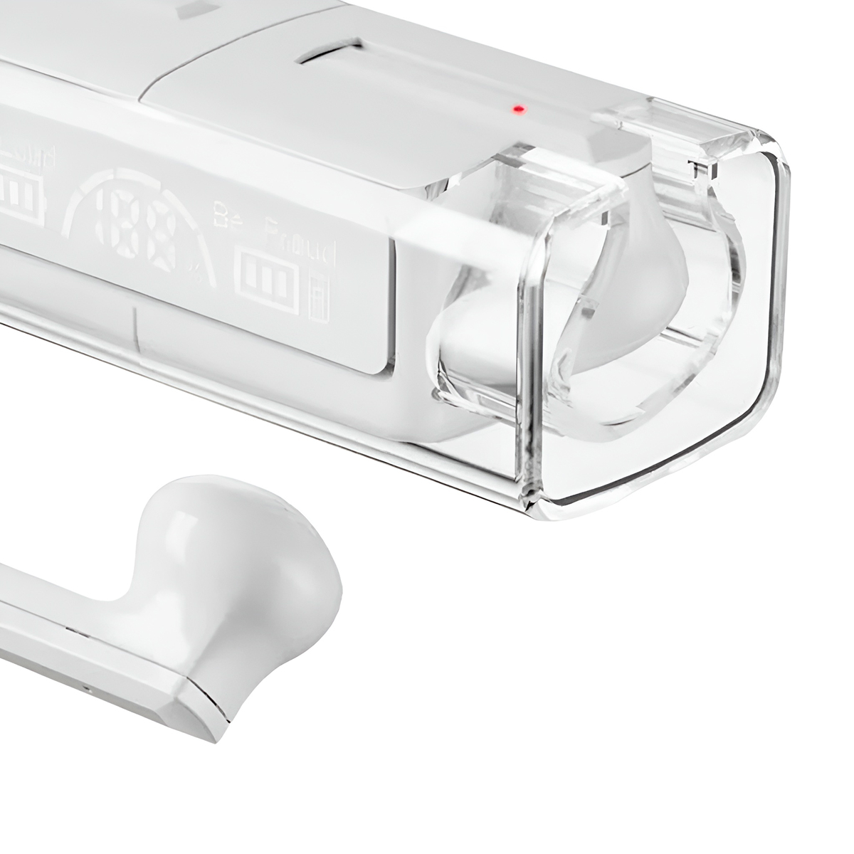 Fone de Ouvido Bluetooth Estojo Transparente Áudio Cor:Lilás - Imagem 4