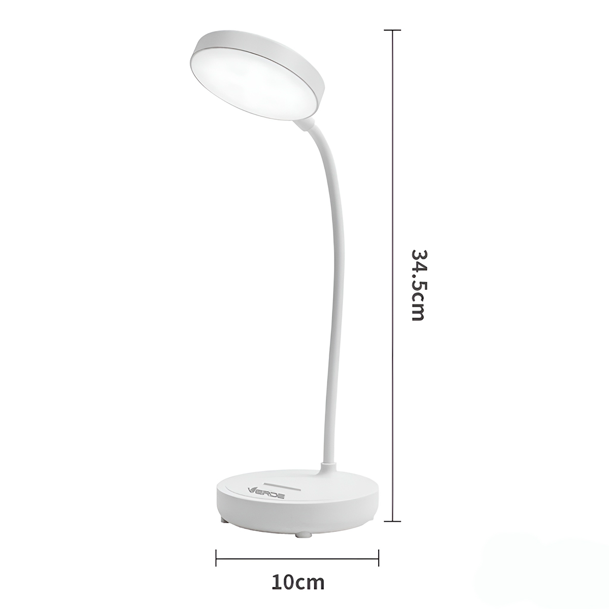 Luminária de Mesa Recarregável Articulável Touch Branco - Imagem 4