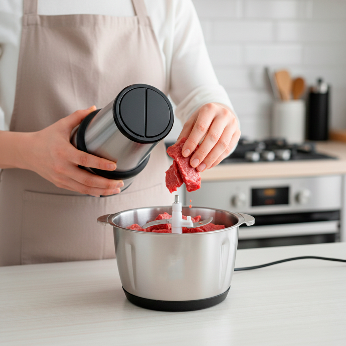 Triturador Elétrico 2L Aço Inox Profissional Voltagem:110V - Imagem 5