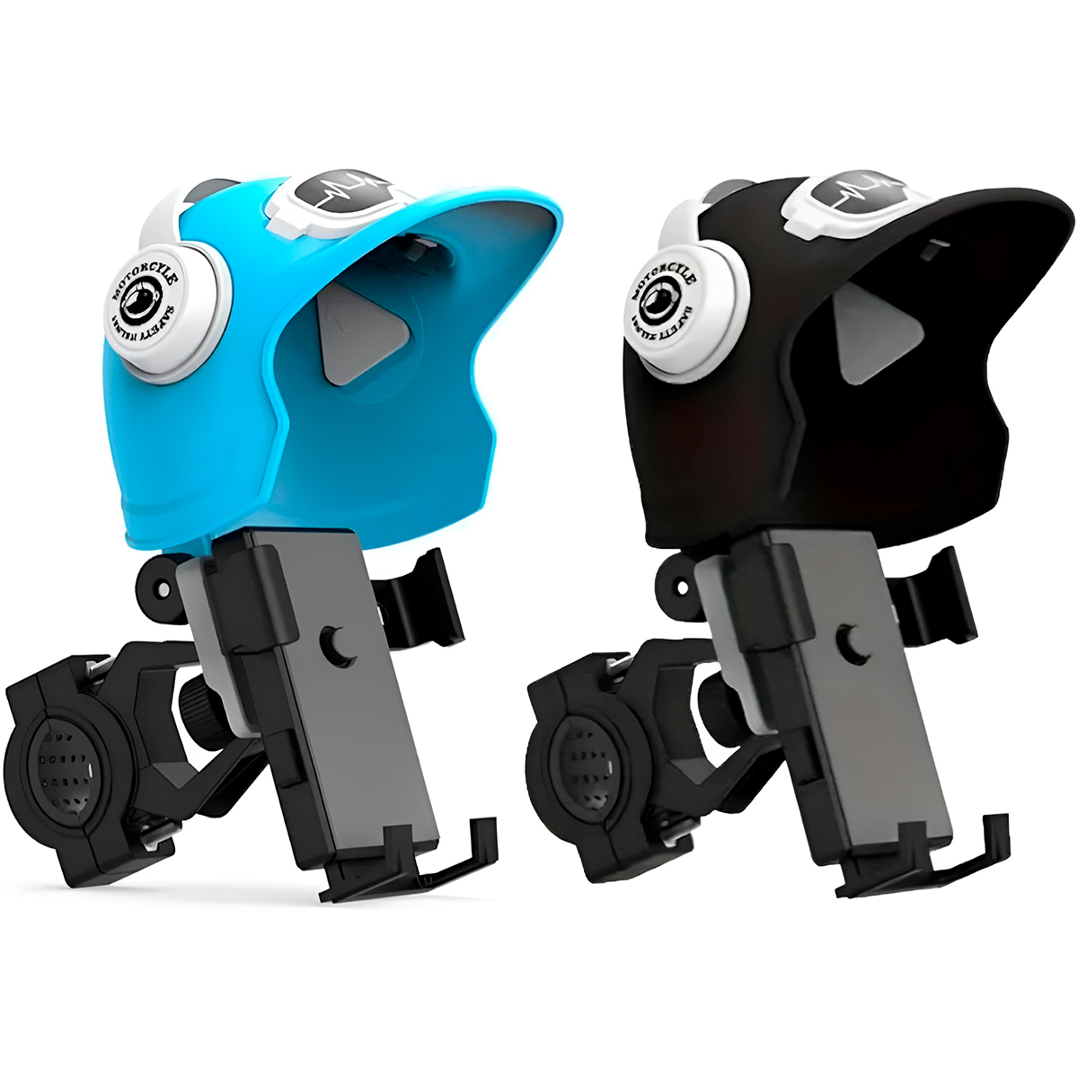 Suporte de Celular Guidão Para Moto Mini Capacete Cor:Preto - Imagem 2