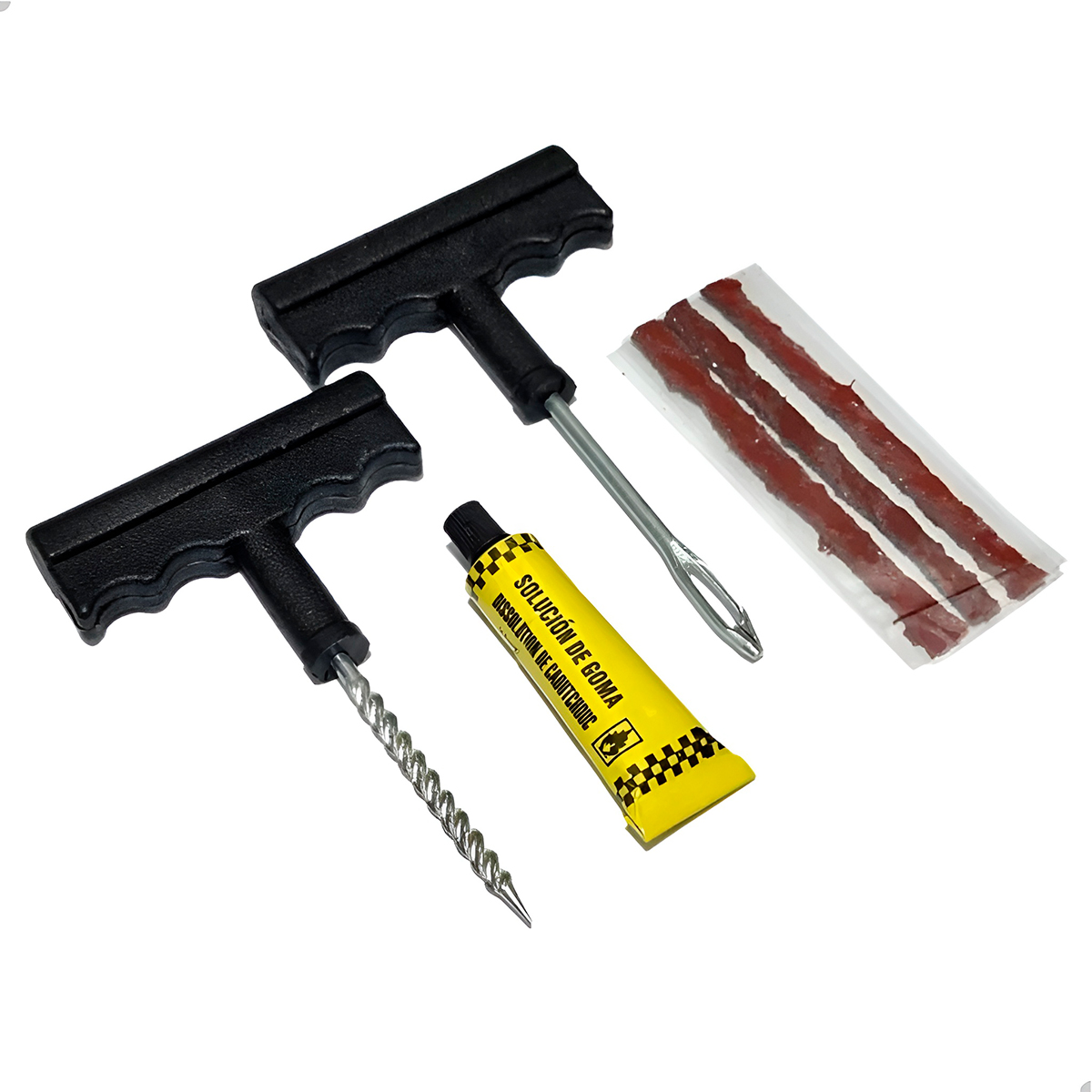 Kit Reparo 6 Peças Remendo Pneu Bicicleta Moto Carro - Imagem 2