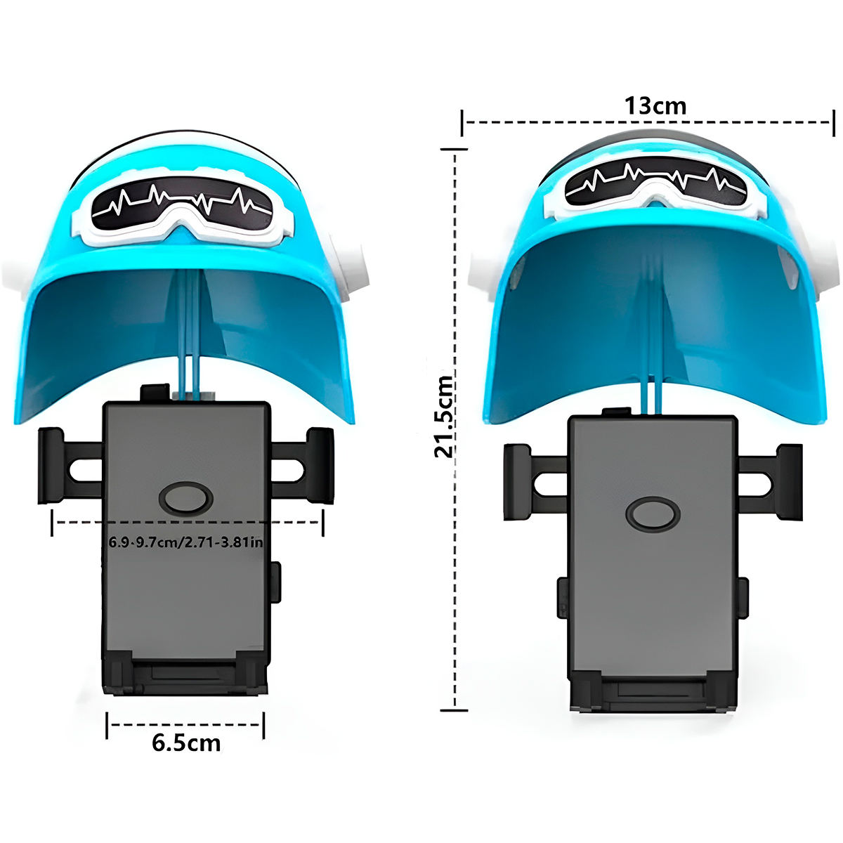 Suporte de Celular Guidão Para Moto Mini Capacete Cor:Preto - Imagem 4