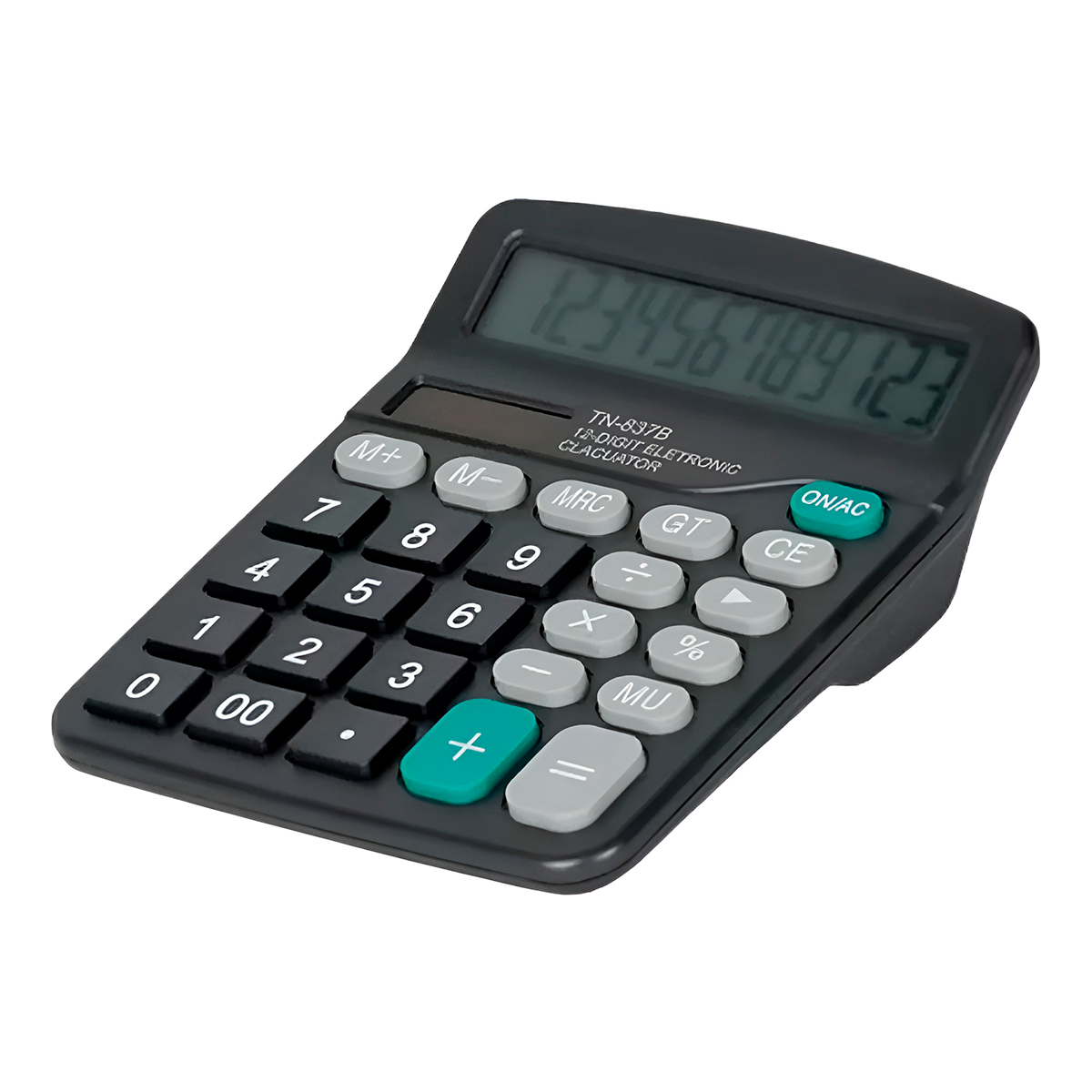 Calculadora Eletrônica 12 Dígitos Preta Escritório Aula - Imagem 6