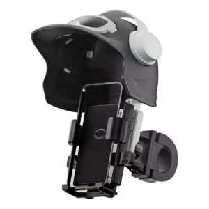 Suporte de Celular Guidão Para Moto Mini Capacete Cor:Preto