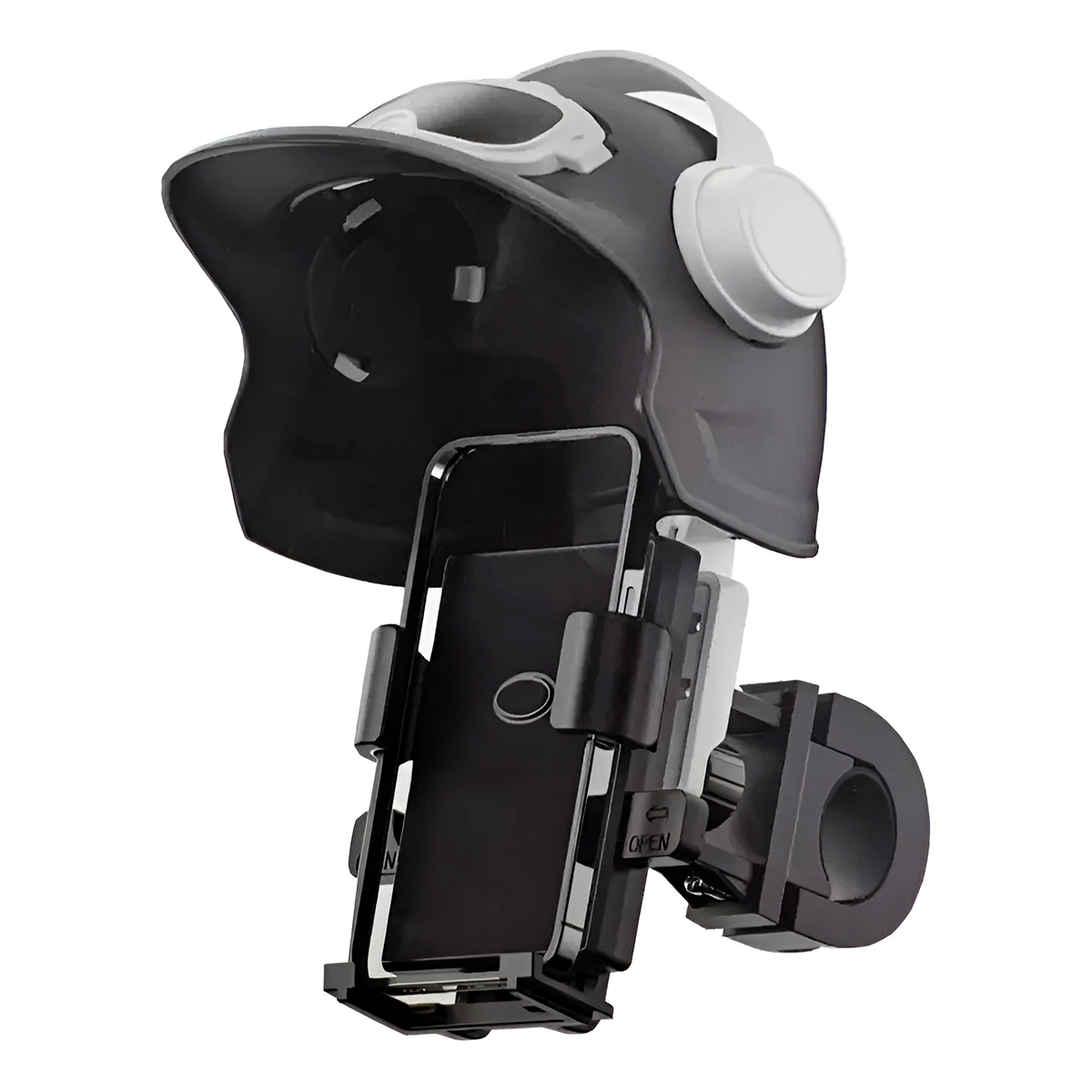 Suporte de Celular Guidão Para Moto Mini Capacete Cor:Preto